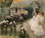 Robert Reid In the Flwer Garden oil on canvas